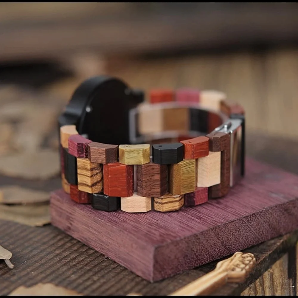 Mens Luxury Natural Colorful Wooden Watch (BRAND NEW) - Picture 4 of 8